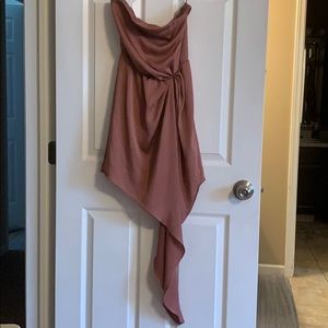 Strapless Express dress. Beautiful rose color.